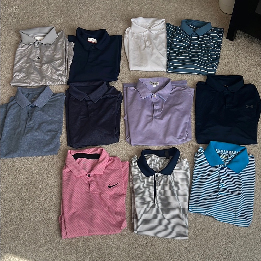 Polo Golf Shirt Bundle Peter Millar Nike Under Armour Adidas Grand Slam